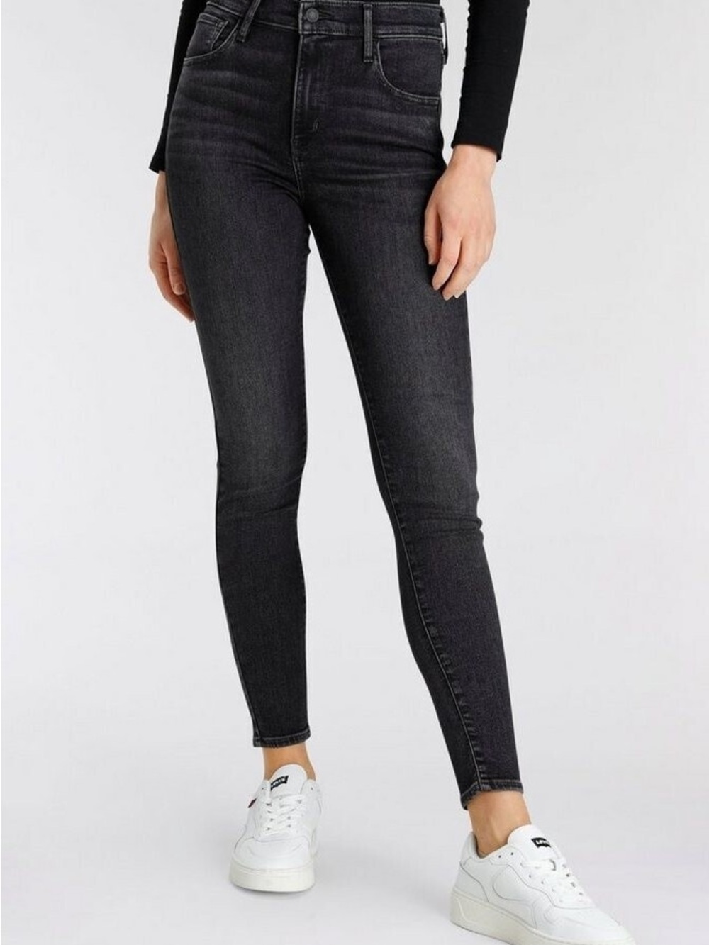 Levi's 720 High-Rise Super Skinny Jeans Dark Gray Wash Size 27